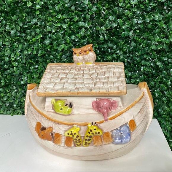 Vintage Treasure Craft | Noah’s ark - Animal-Themed Ceramic Cookie Jar 1960/70s - Picture 1 of 7